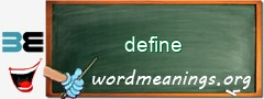 WordMeaning blackboard for define